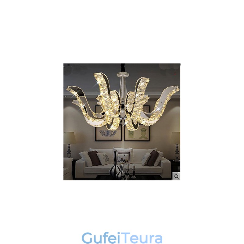 מנורת קריסטל מודרנית יוקרה נר תליון קריסטל