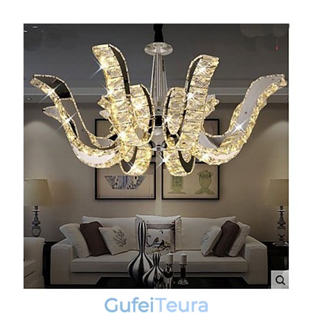 מנורת קריסטל מודרנית יוקרה נר תליון קריסטל