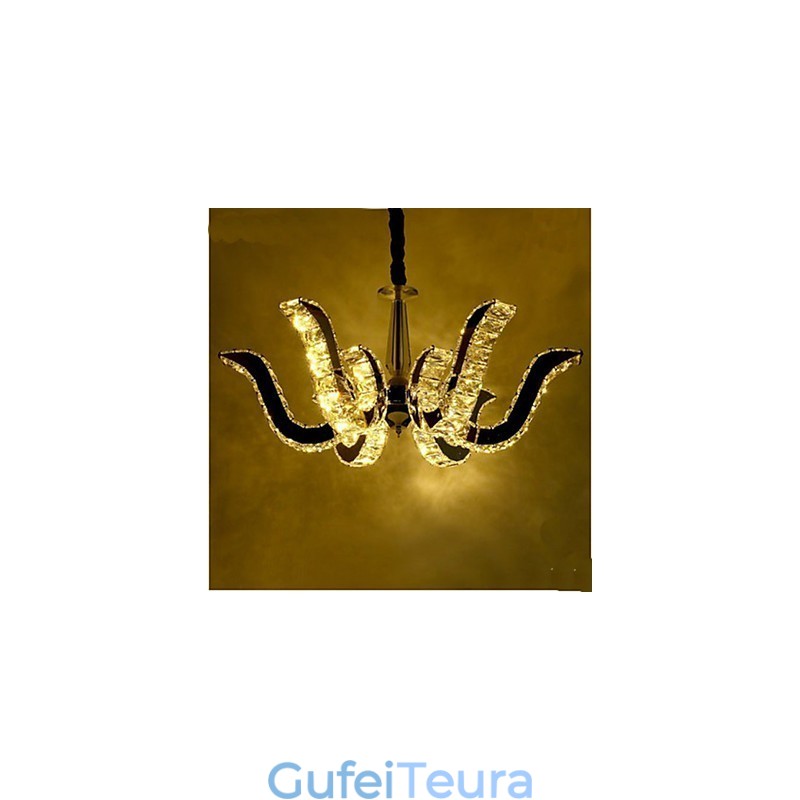 מנורת קריסטל מודרנית יוקרה נר תליון קריסטל