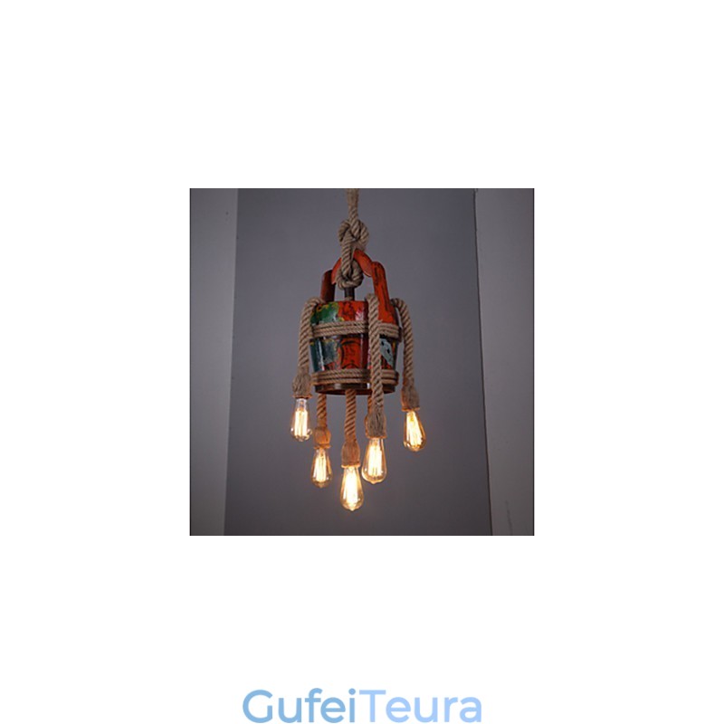 ביתן קנבוס אמריקאי נברשת נברשת דפוס רטרו של מוצרים מוגנים בפטנט