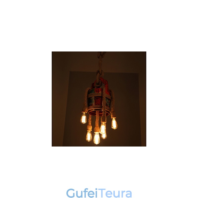 ביתן קנבוס אמריקאי נברשת נברשת דפוס רטרו של מוצרים מוגנים בפטנט