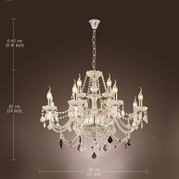 נברשת זכוכית אלקטרולית קריסטל לודג' כפרי