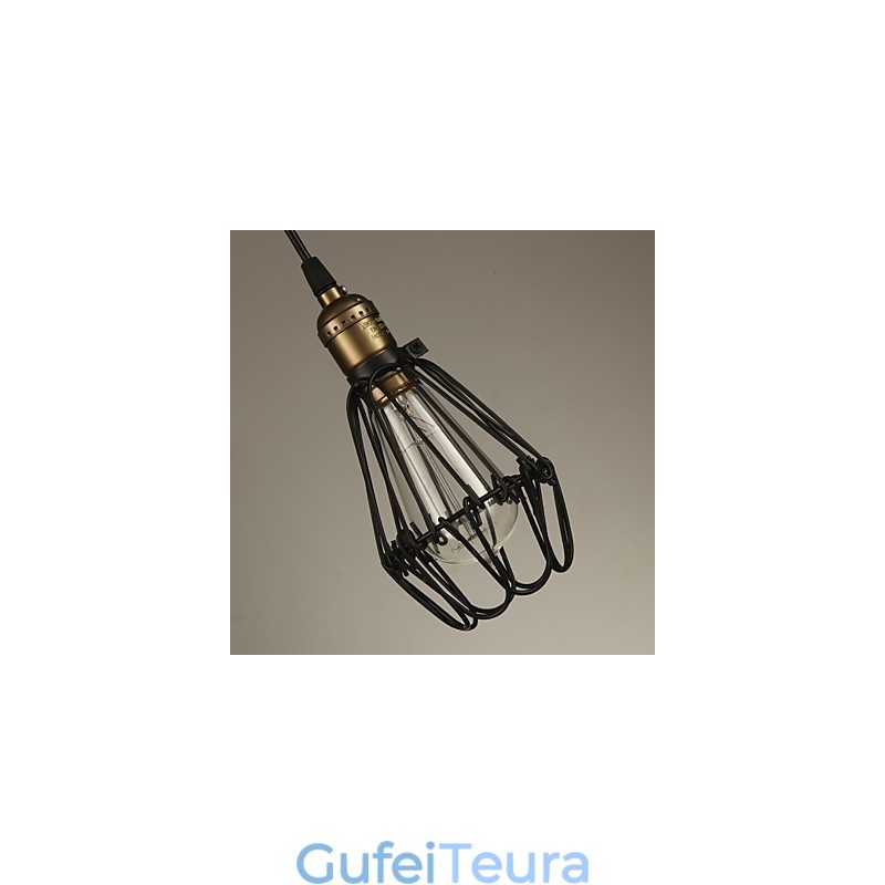 אורות תליון וינטג' בסגנון כפרי אמריקאי משחזר דרכים עתיקות ברזל יצוק כלוב קטן droplight