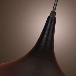 אור תליון אלומיניום עכשווי עם גוון שחור