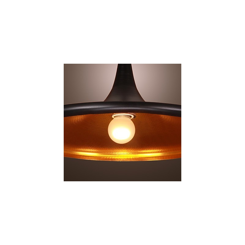 אור תליון אלומיניום עכשווי עם גוון שחור