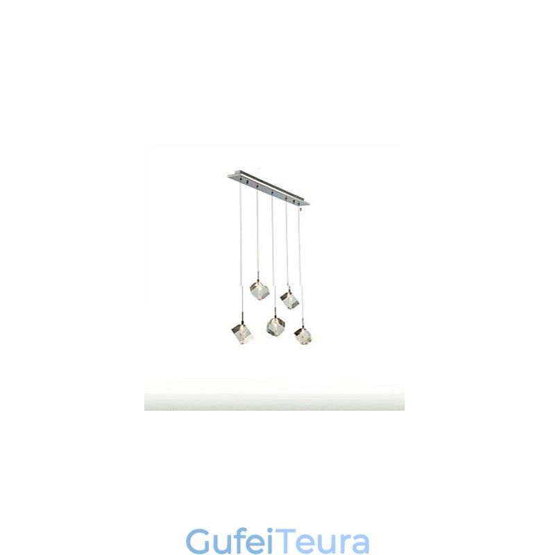 מנורת קריסטל אופנה תליון קריסטל עם חמישה ראשים