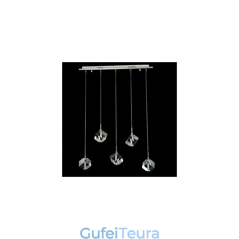 מנורת קריסטל אופנה תליון קריסטל עם חמישה ראשים