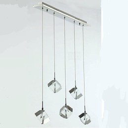 מנורת קריסטל אופנה תליון קריסטל עם חמישה ראשים
