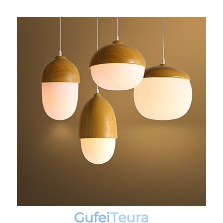 נורדי חוזה פטריות יצירתי אגוזים ראש יחיד מנורת נברשת זכוכית