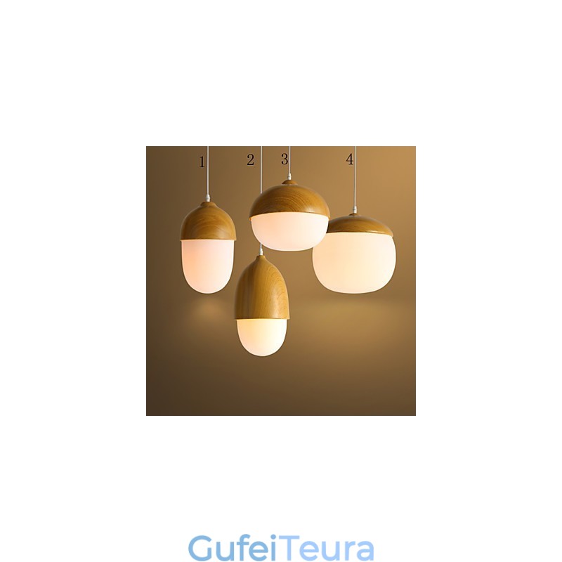 נורדי חוזה פטריות יצירתי אגוזים ראש יחיד מנורת נברשת זכוכית