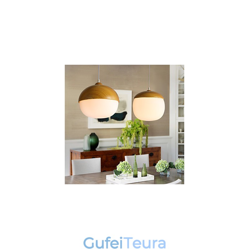 נורדי חוזה פטריות יצירתי אגוזים ראש יחיד מנורת נברשת זכוכית