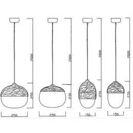 נורדי חוזה פטריות יצירתי אגוזים ראש יחיד מנורת נברשת זכוכית