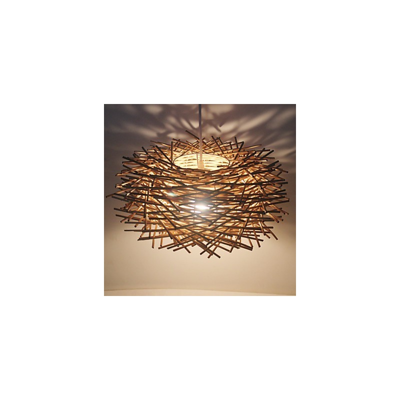 Cany Art כפרי מודרני ארוג קש מנורת טיפת ראש יחיד