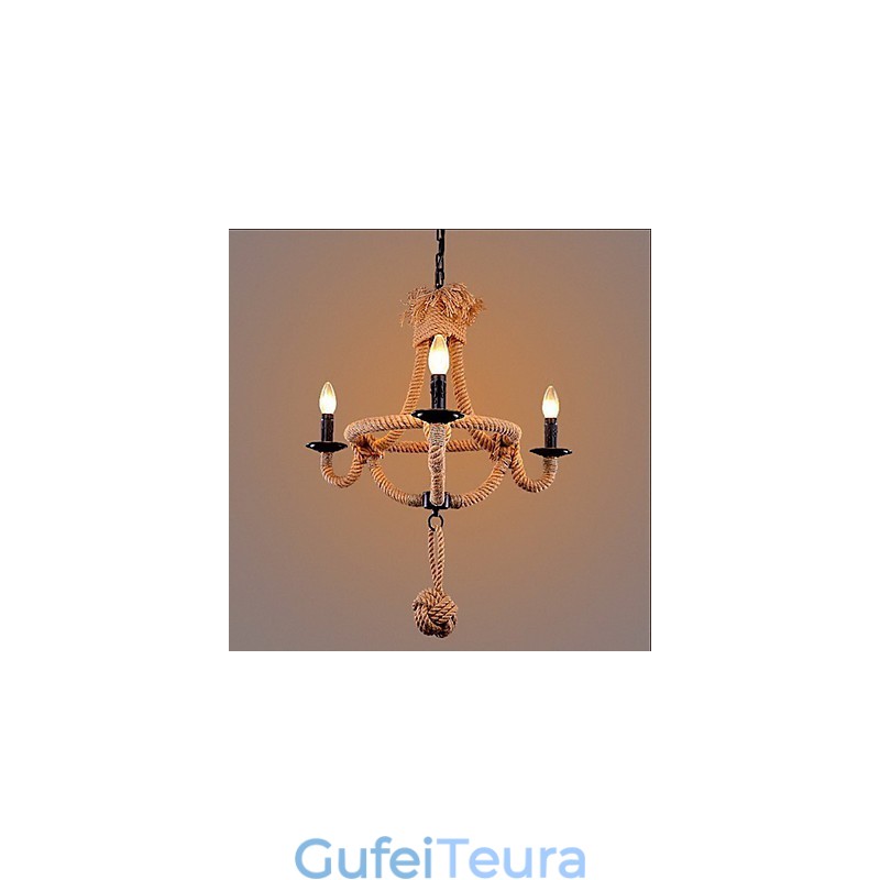 מסורתי קלאסי כפרי לודג' ציור וינטג' רטרו כפרי נברשת מתכת