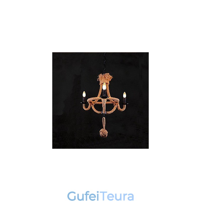 מסורתי קלאסי כפרי לודג' ציור וינטג' רטרו כפרי נברשת מתכת