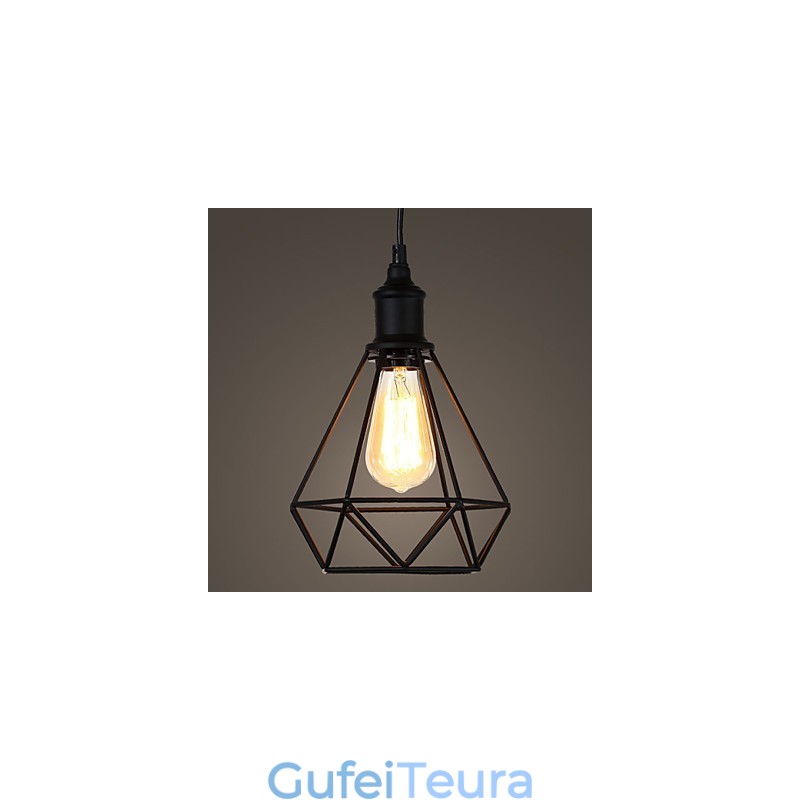 תליון כלוב ציפורים מפלדה קטנה אמריקאית וינטג' רטרו DIY Drop Light גוף תאורה תעשייתי לקישוט הבית