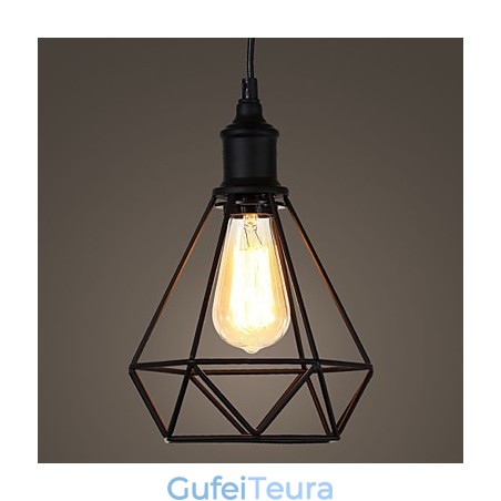 תליון כלוב ציפורים מפלדה קטנה אמריקאית וינטג' רטרו DIY Drop Light גוף תאורה תעשייתי לקישוט הבית