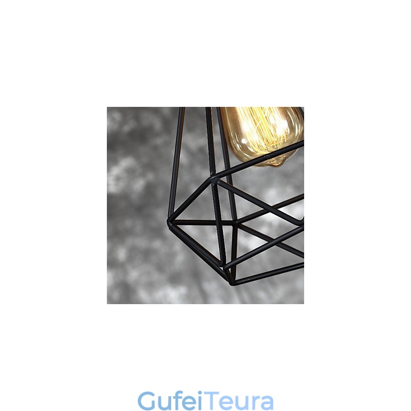 תליון כלוב ציפורים מפלדה קטנה אמריקאית וינטג' רטרו DIY Drop Light גוף תאורה תעשייתי לקישוט הבית