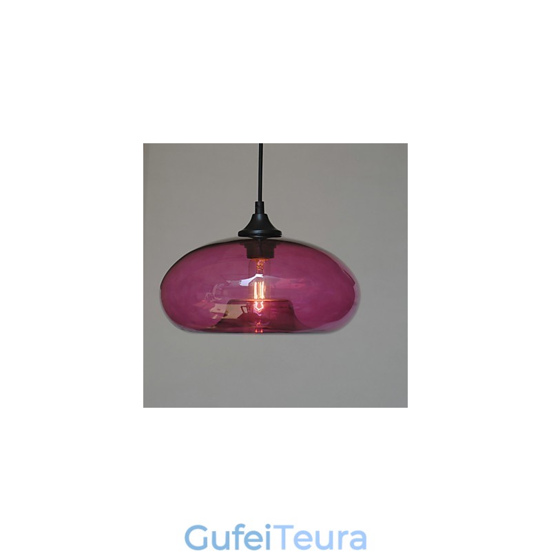 תליון מאפיין מודרני 1 אור עם גוון שקוף