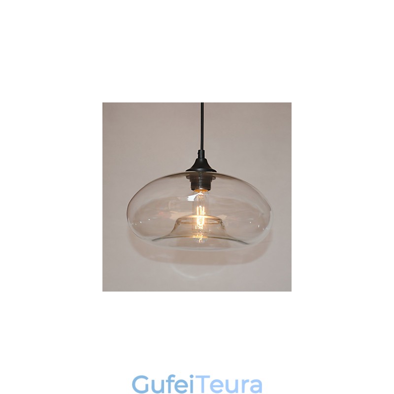 תליון מאפיין מודרני 1 אור עם גוון שקוף