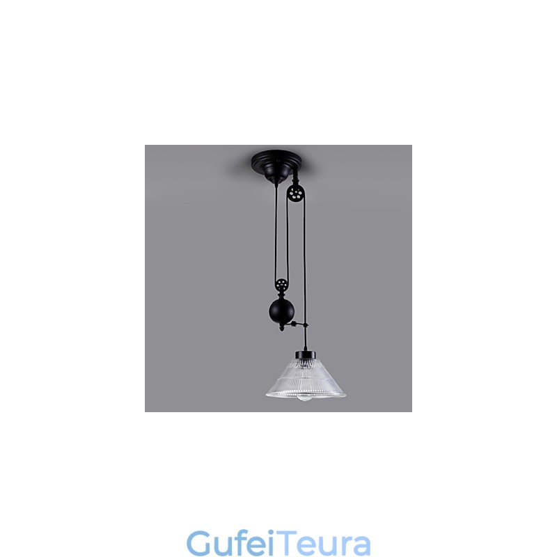 אור תליון וינטג' 1 Light Island Light Foyer תליוני מתכת + גלס