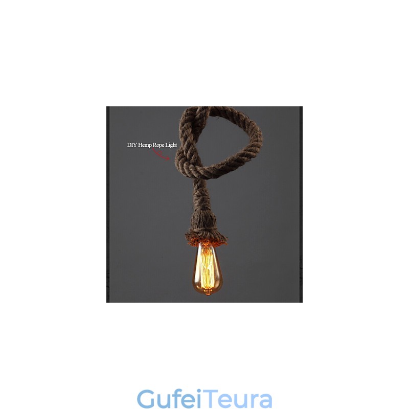 1 אור DIY Art Rope Light Creative Hemp Rope Droplight