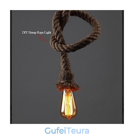 1 אור DIY Art Rope Light Creative Hemp Rope Droplight 1 אור DIY Art Rope Light Creative Hemp Rope Droplight