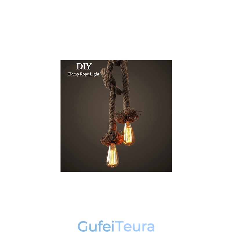 1 אור DIY Art Rope Light Creative Hemp Rope Droplight