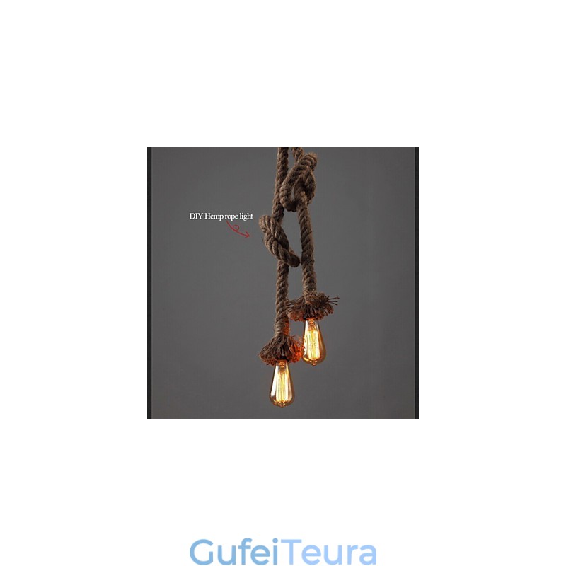1 אור DIY Art Rope Light Creative Hemp Rope Droplight