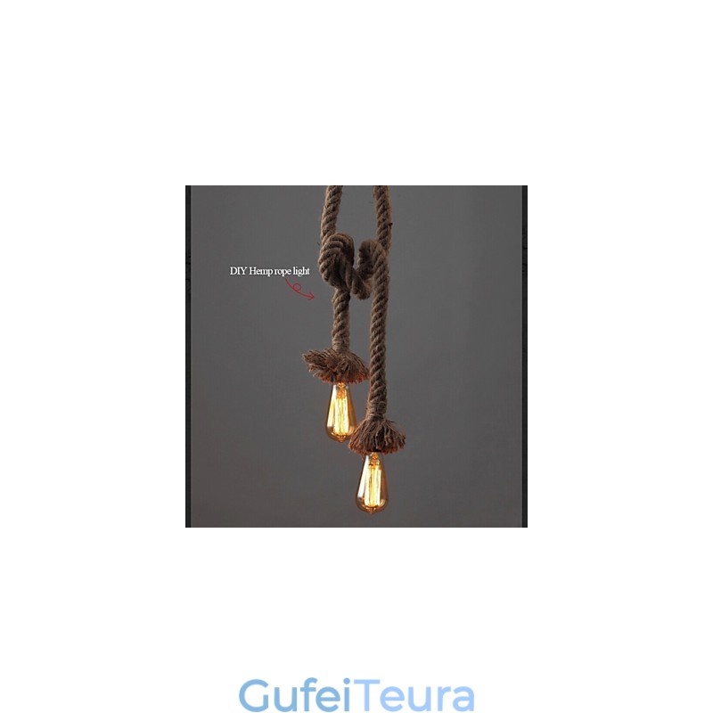 1 אור DIY Art Rope Light Creative Hemp Rope Droplight