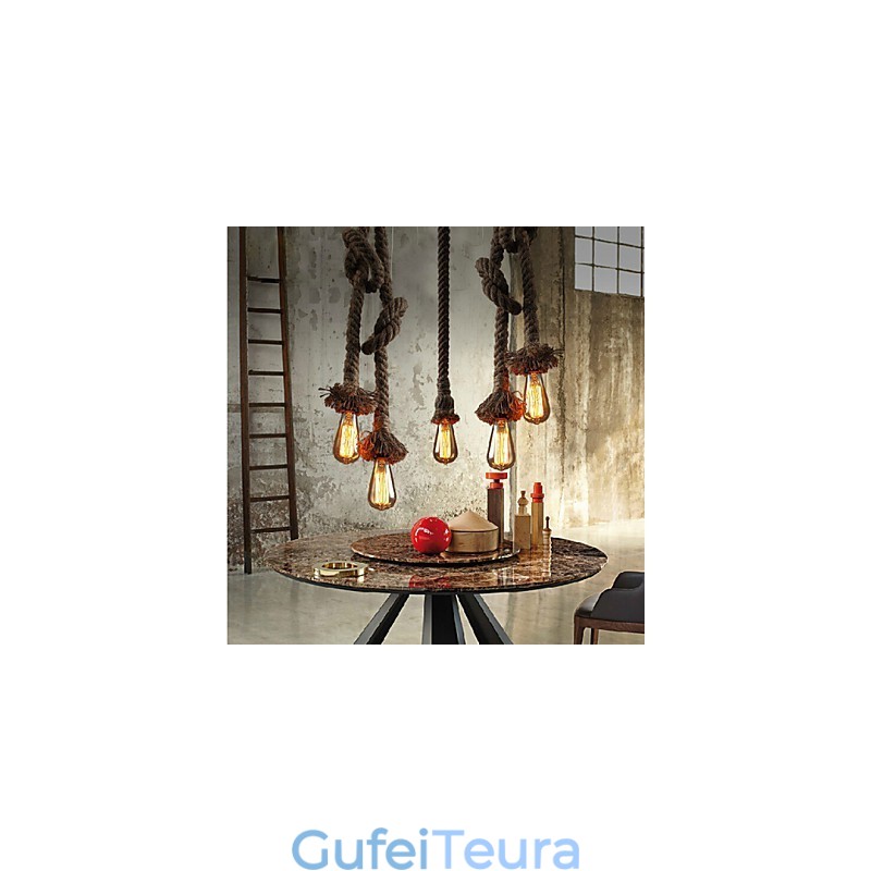 1 אור DIY Art Rope Light Creative Hemp Rope Droplight