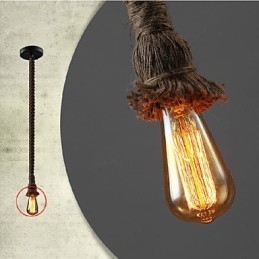1 אור DIY Art Rope Light Creative Hemp Rope Droplight