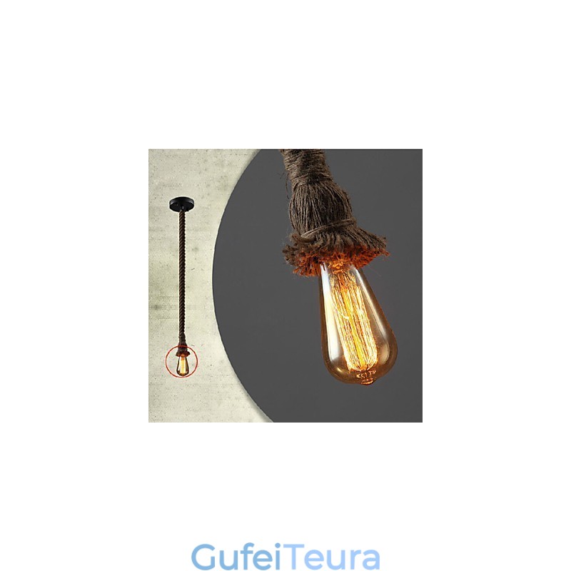 1 אור DIY Art Rope Light Creative Hemp Rope Droplight