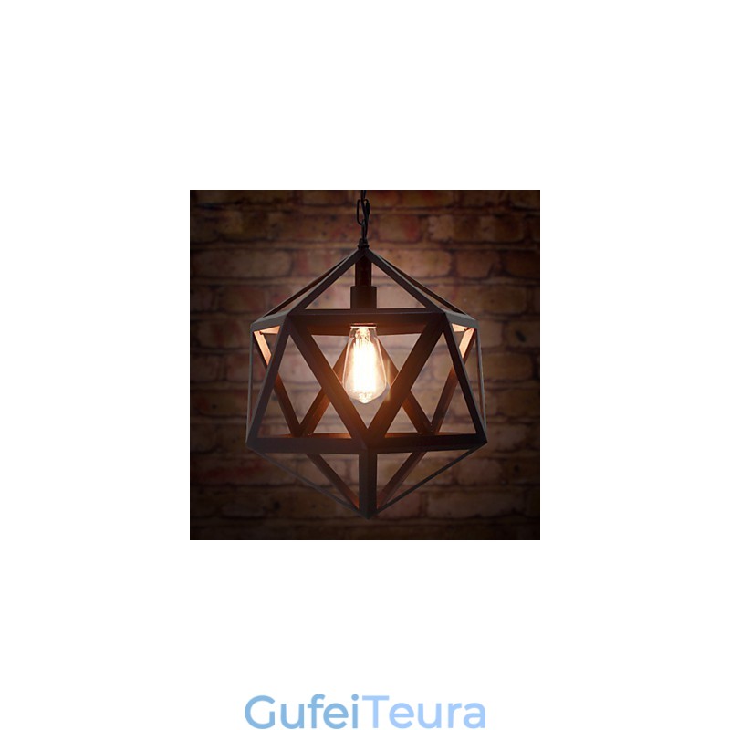 מנורת רטרו תעשייתית droplight משושה מקוריות אמנותית מברזל יצוק תליון אור