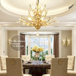 Vintage Crystal Flush Mount 7Lights ציור מתכת שחור או זהב