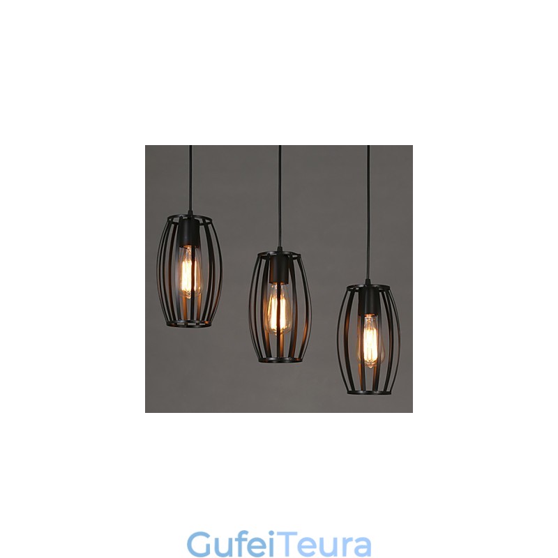 לופט יצירתי שיקום דרכים עתיקות ראש יחיד מנורת נברשת מברזל מחושל