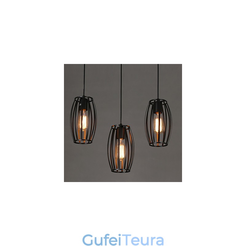 לופט יצירתי שיקום דרכים עתיקות ראש יחיד מנורת נברשת מברזל מחושל