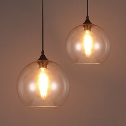 Creative Nordic Contracted Rural כדור זכוכית ראש יחיד DropLight