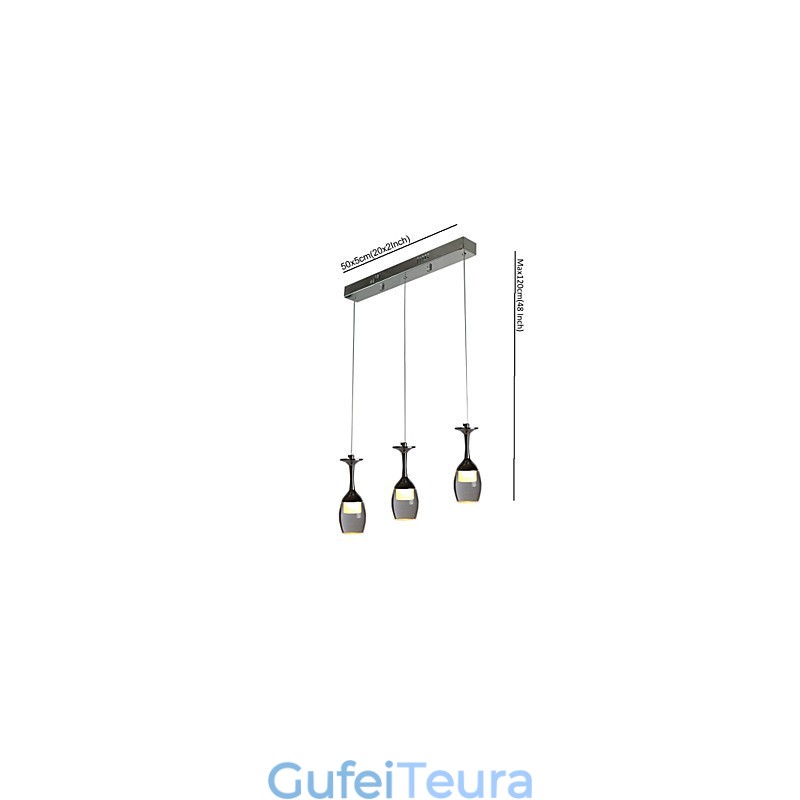 אורות תליון 3 אורות לוח אחורי ארוך מודרני עכשווי