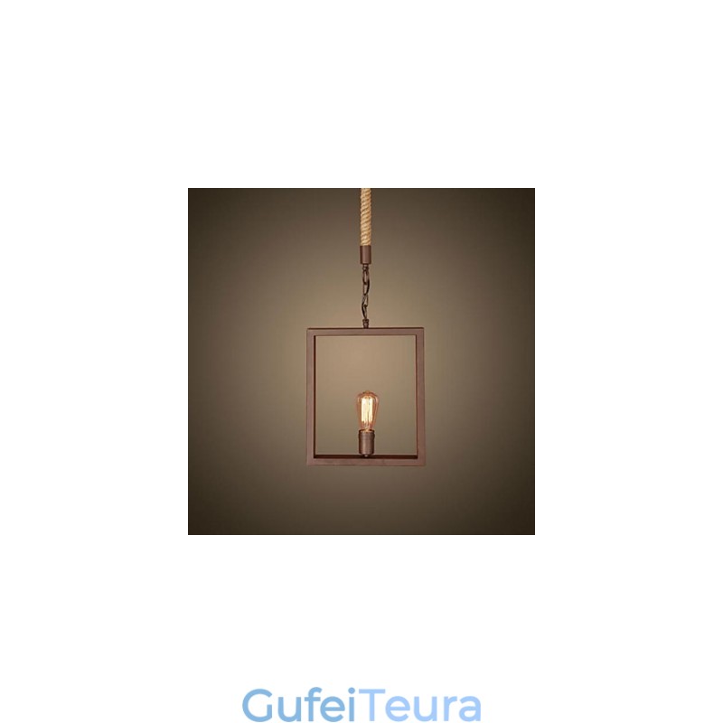 תאורת תליון מתכת כפרית קלאסית מסורתית בסגנון רטרו וינטג'