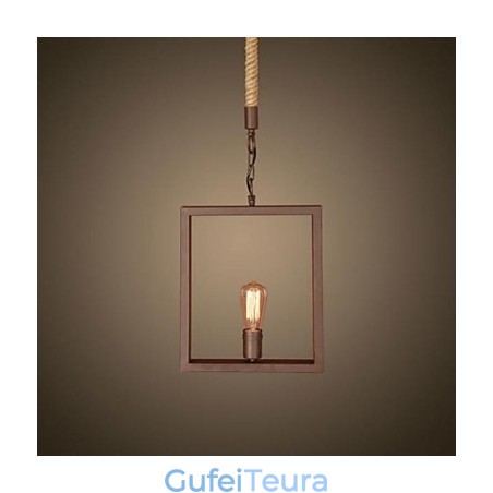 תאורת תליון מתכת כפרית קלאסית מסורתית בסגנון רטרו וינטג'