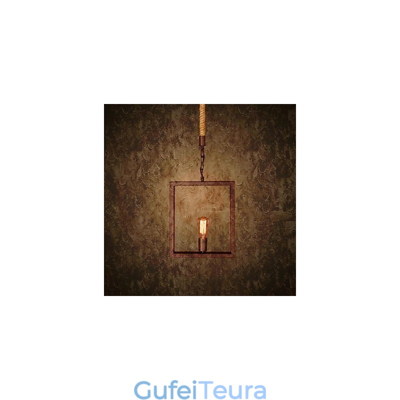 תאורת תליון מתכת כפרית קלאסית מסורתית בסגנון רטרו וינטג'