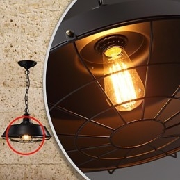 אורות תליון אמריקאי קאנטרי רטרו ברזל יצוק עכשווי וחוזה מחסן Droplight