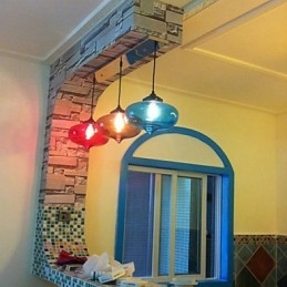 תליון Bubble Design 1 אור עם גוון שקוף
