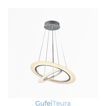 גופי מנורות נברשת תליית תקרה אקריליק עם 2 טבעות