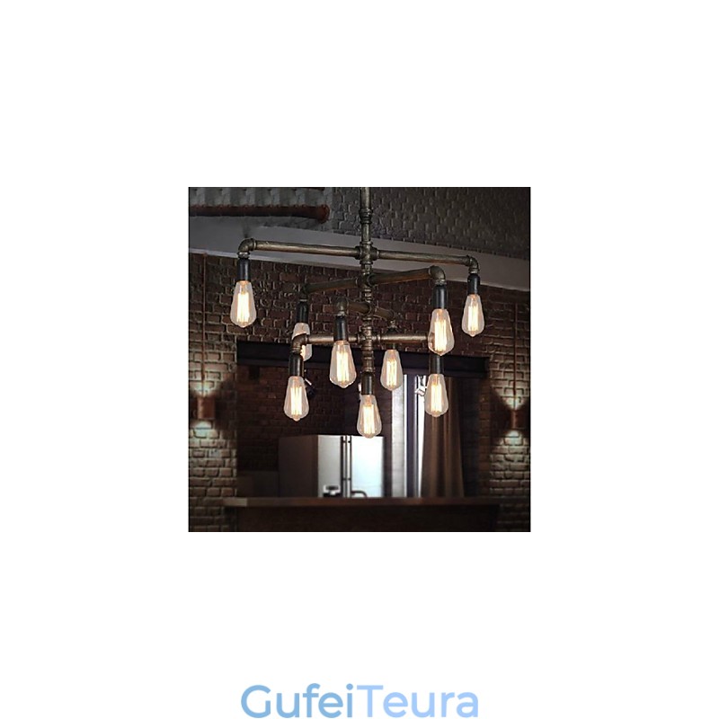 אור תליון מתכת ציור כפרי פנס רטרו וינטג' קלאסי מסורתי