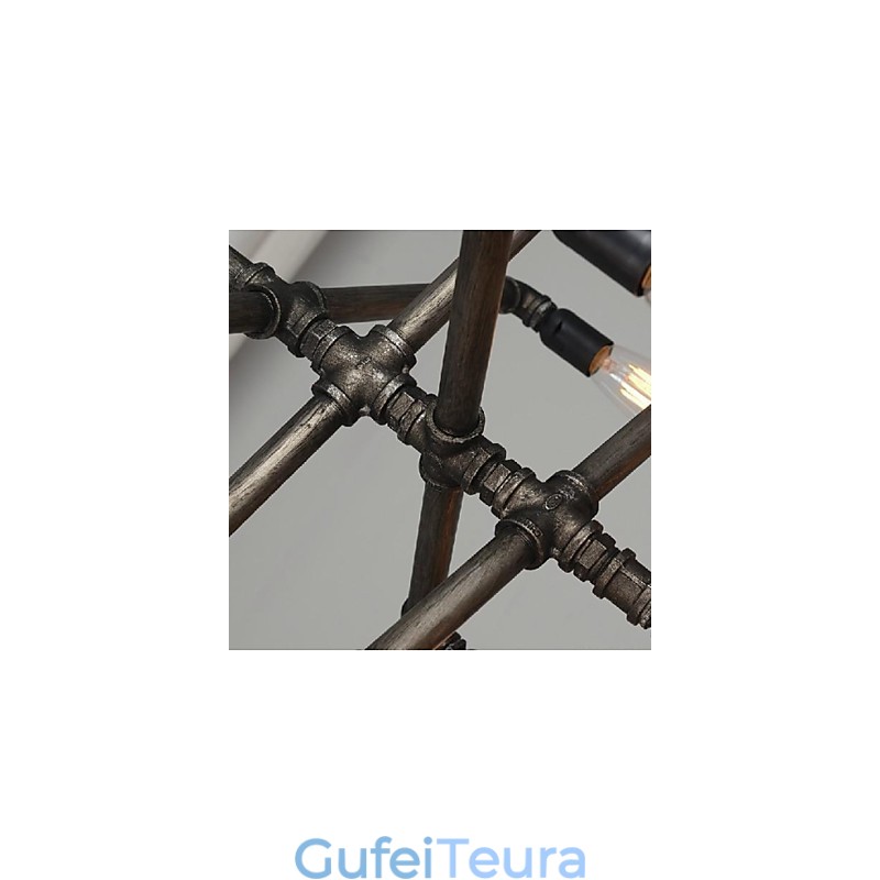 אור תליון מתכת ציור כפרי פנס רטרו וינטג' קלאסי מסורתי