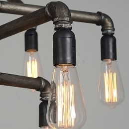 אור תליון מתכת ציור כפרי פנס רטרו וינטג' קלאסי מסורתי