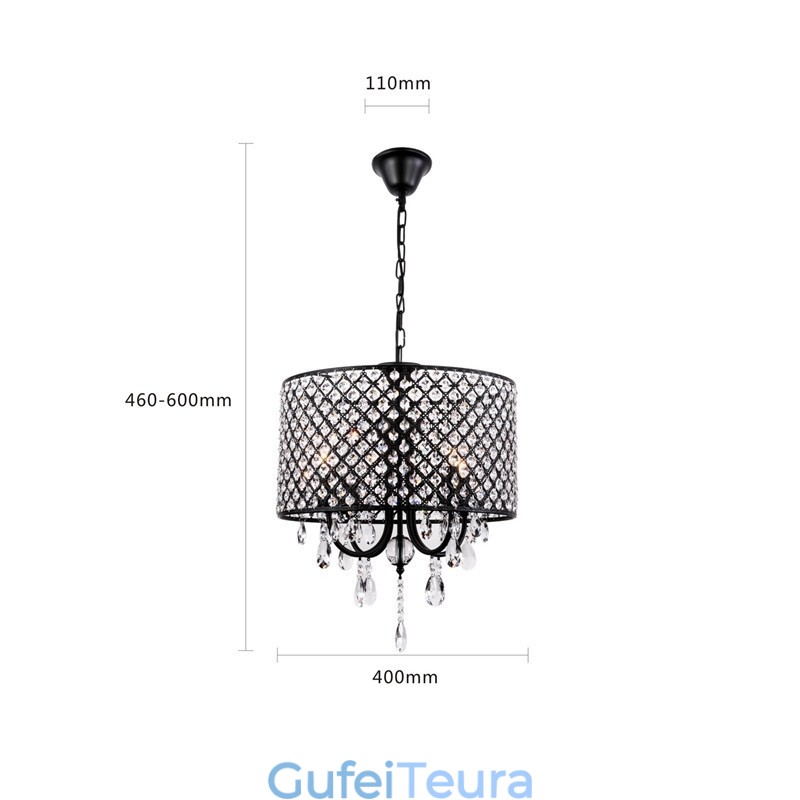 נברשת כרום תוף מודרנית מודרנית