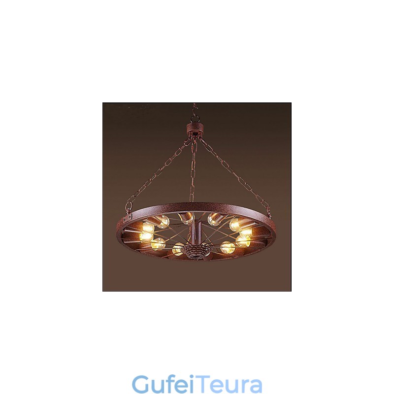 תליון גלגל רטרו לעשות את המנורה התעשייתית הישנה